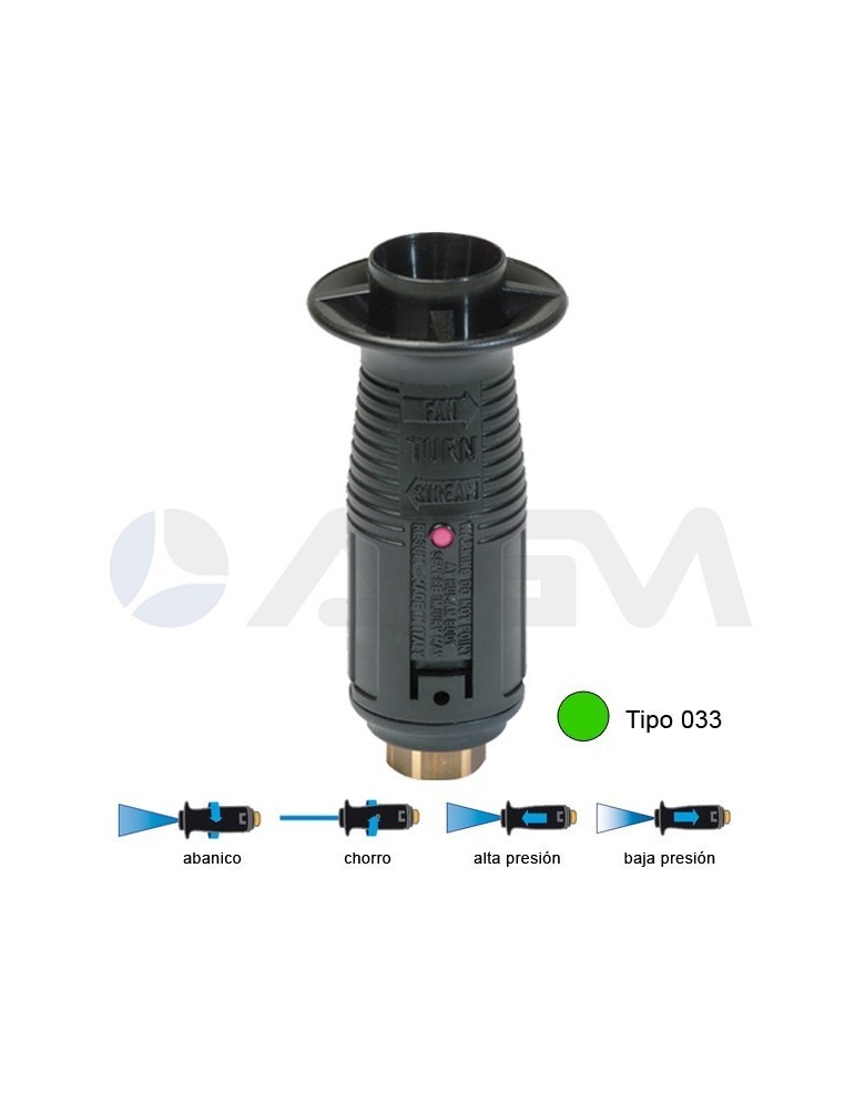 T10P BOQUILLA ÁNGULO VARIABLE TIPO 033 -VERDE CLARO.