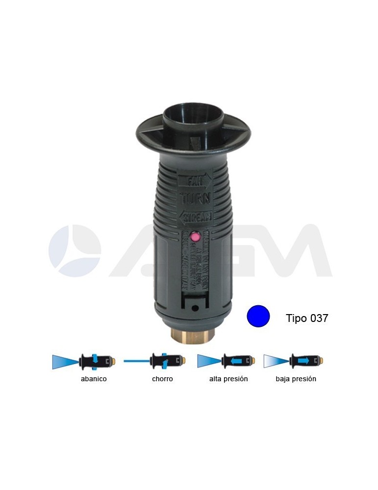 T10P BOQUILLA ÁNGULO VARIABLE TIPO 037 -AZUL.