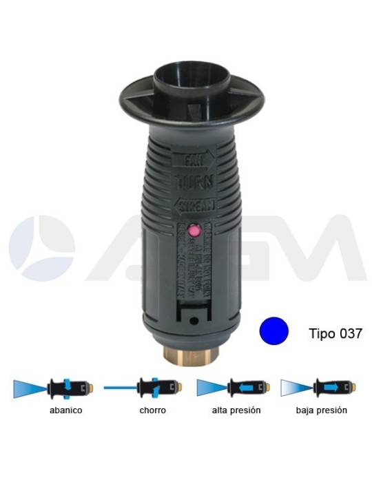 T10P BOQUILLA ÁNGULO VARIABLE TIPO 037 -AZUL.