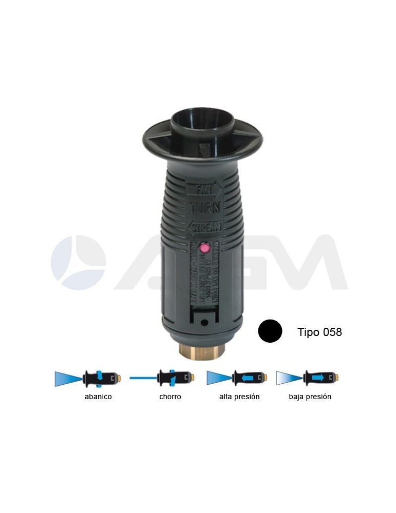 T10P BOQUILLA ÁNGULO VARIABLE TIPO 058 -NEGRA.