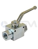 LLAVE DE BOLA 2 VÍAS ACERO CARBONO DN20 3/4"H-H BSP-420 Bar.
