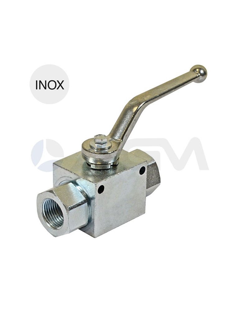 LLAVE DE BOLA 2 VÍAS INOX 316L DN6 BSP 1/4"H-H-500 Bar.
