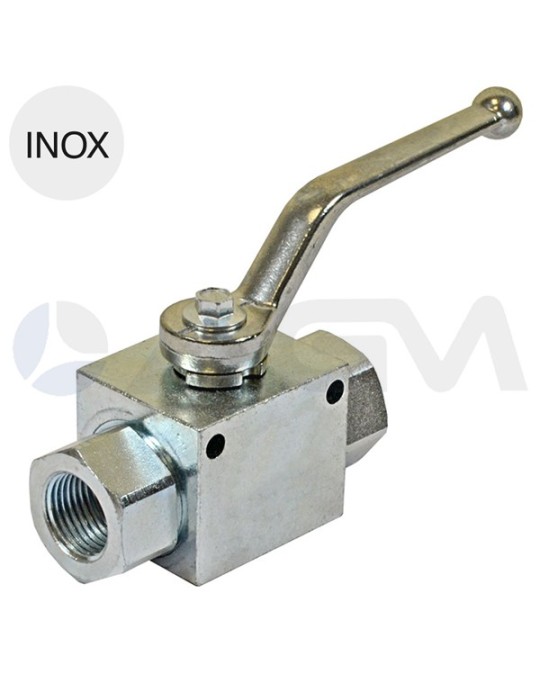 LLAVE DE BOLA 2 VÍAS INOX 316L DN10 BSP 3/8"H-H-500 Bar.