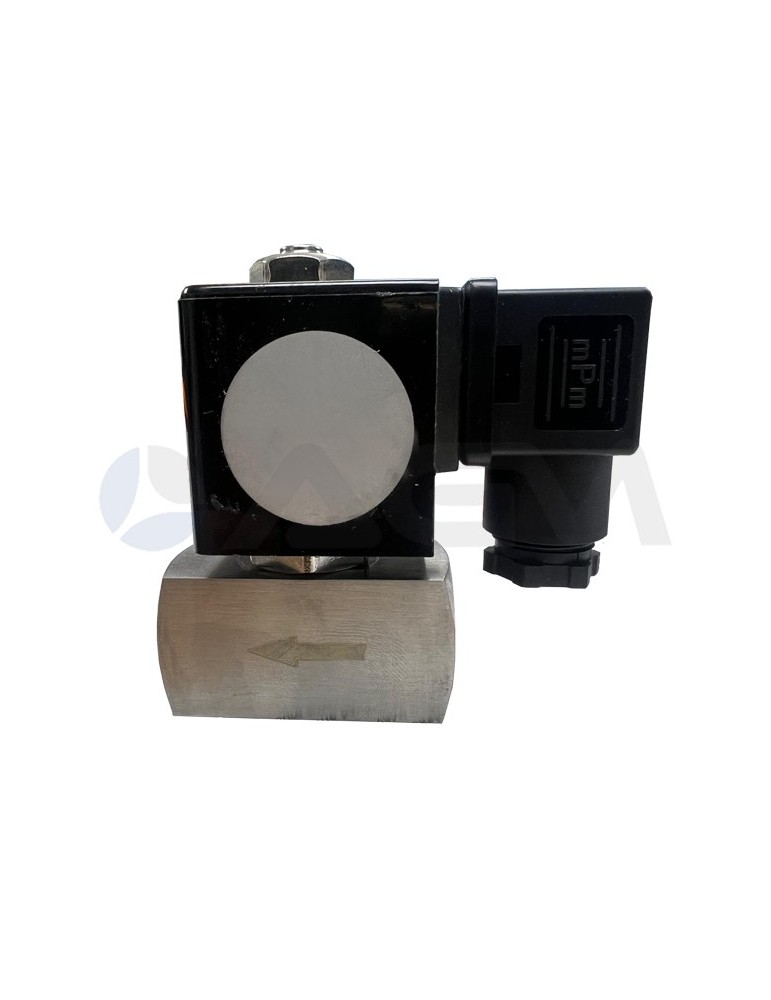 ELECTROVÁLVULA ALTA PRESIÓN-INOX-NC-90 BAR-1/2"HH-220V(50Hz).