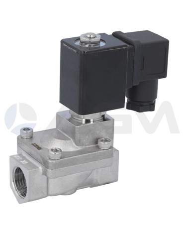 ELECTROVÁLVULA BAJA PRESIÓN-INOX-NC-16 BAR-1/2"HH-24VCC.