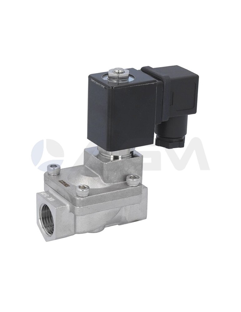ELECTROVÁLVULA BAJA PRESIÓN-INOX-NC-16 BAR-1/2"HH-24VCC.