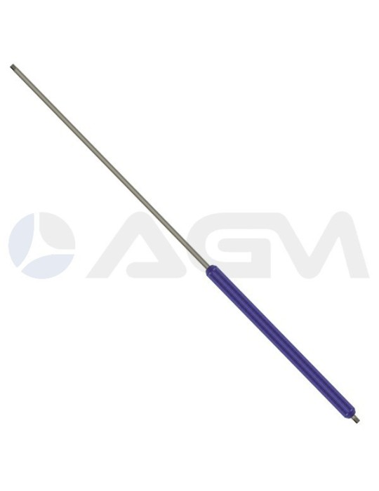SUTTNER LANZA LAVADO RECTA AZUL "ST-007" 1000mm. INOXIDABLE E. G. 1/4"M-S. 1/4"M SIN PORTABOQUILLA.