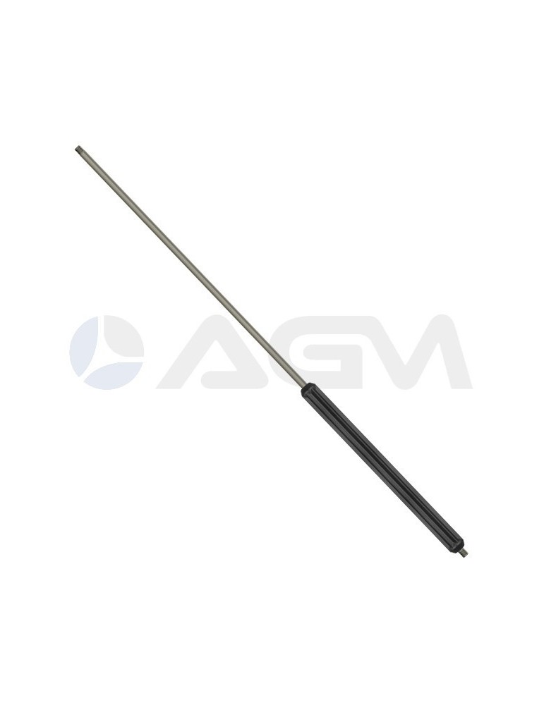 SUTTNER LANZA LAVADO RECTA NEGRA "ST-007" 1000mm. CINCADA E. G. 1/4"M-S. 1/4"M SIN PORTABOQUILLA.