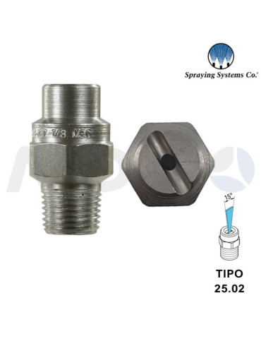 BOQUILLA ALTA PRESIÓN 1/8"H NPT- ÁNGULO: 25° TIPO 02.