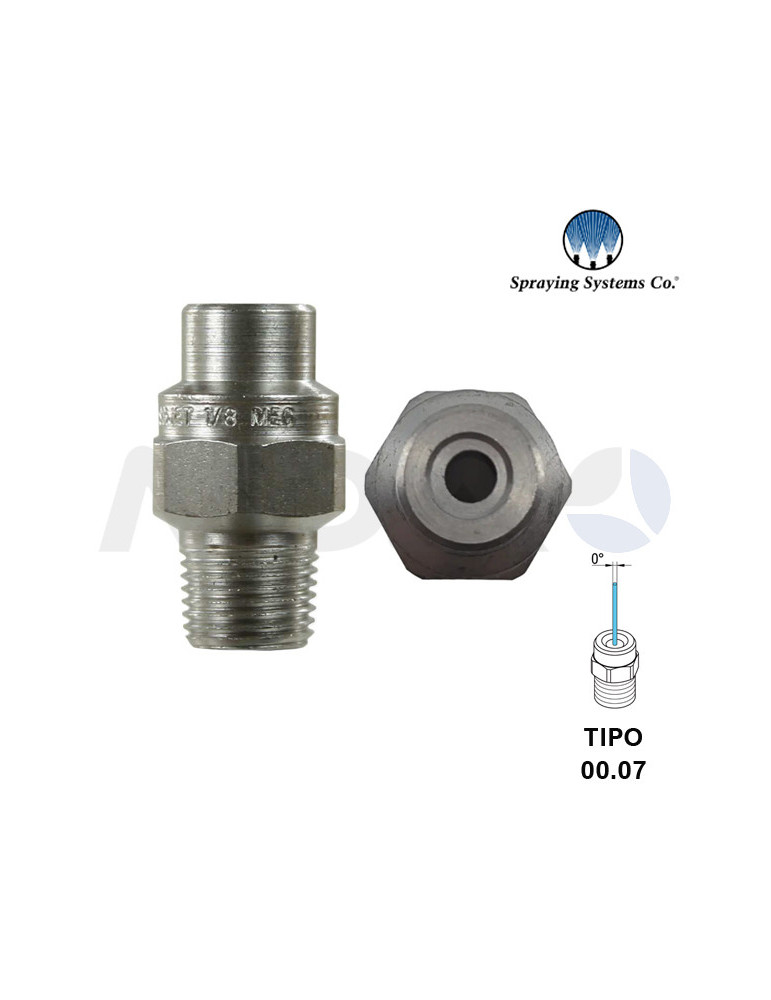 BOQUILLA ALTA PRESIÓN 1/8"H NPT- ÁNGULO: 00° TIPO 07.