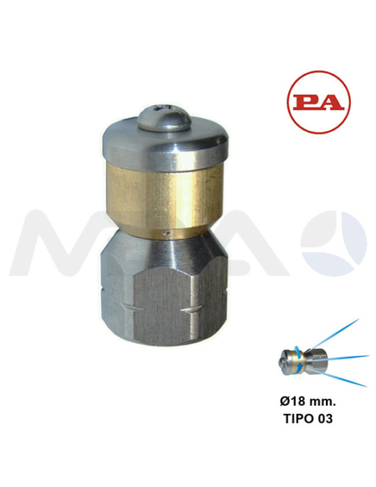 STR BOQUILLA LIMPIEZA TUBERÍAS TIPO 03- 1/4"H-Ø18MM.