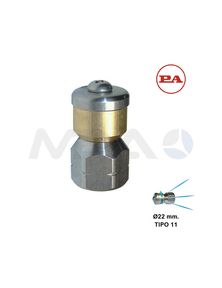STR BOQUILLA LIMPIEZA TUBERÍAS TIPO 11- 3/8"H-Ø22MM.
