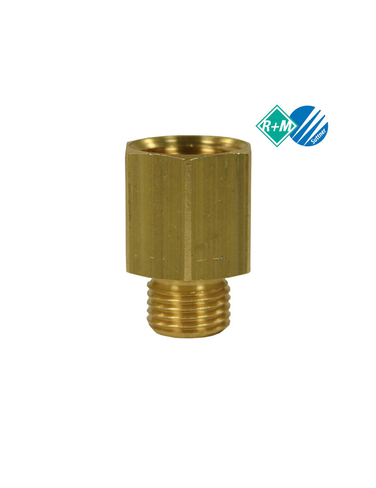 PROLONGADOR REDUCTOR 1/4"H-3/8"M LATÓN.