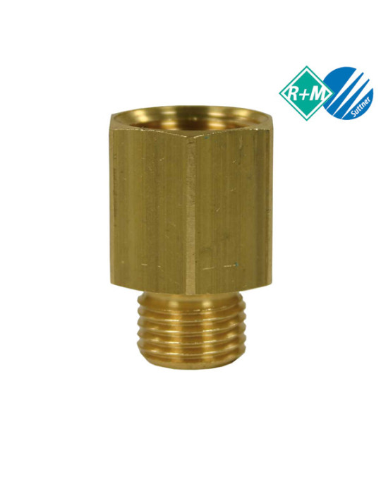 PROLONGADOR REDUCTOR 1/4"H-3/8"M LATÓN.