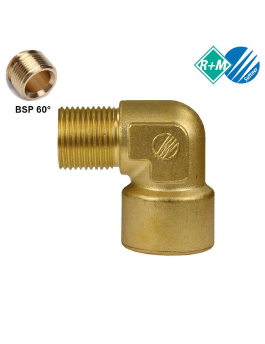 CODO LATÓN 1/4"H-1/4"M.