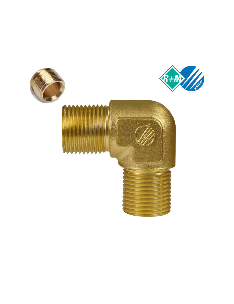 CODO LATÓN 1/4"M-1/4"M.