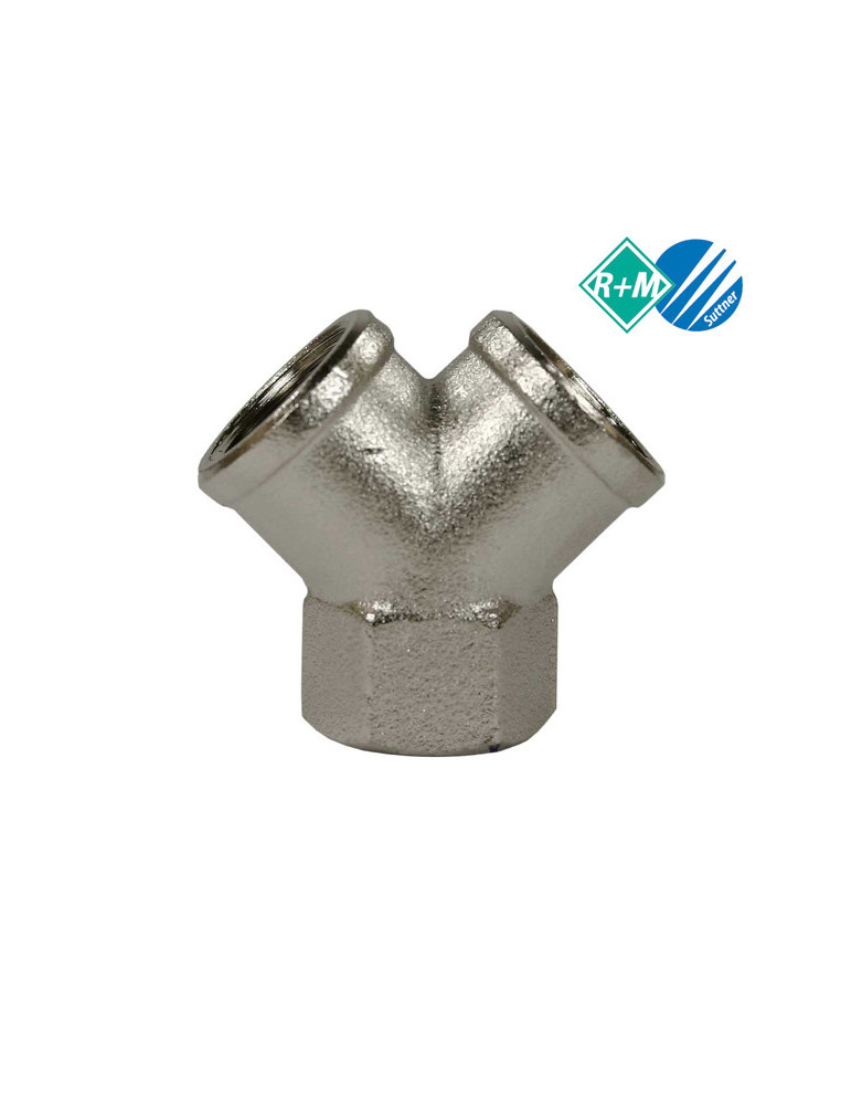 RACORD "Y" LATÓN NIQUELADO 3 x  3/8"H.