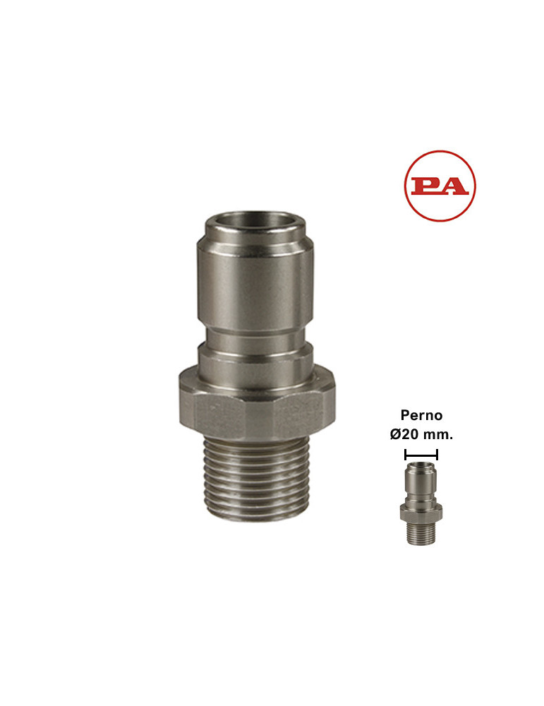 (M) ENCHUFE RÁPIDO BOLAS 1/4"M-P/PERNO Ø20MM.