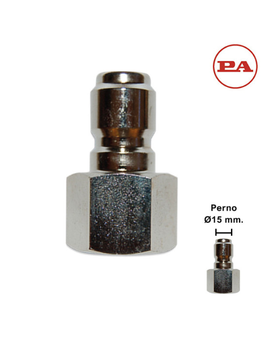 (M) ENCHUFE RÁPIDO BOLAS 1/4"H-PERNO Ø15MM.