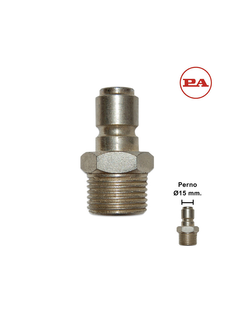 (M) ENCHUFE RÁPIDO BOLAS 1/2"M-PERNO Ø15MM.