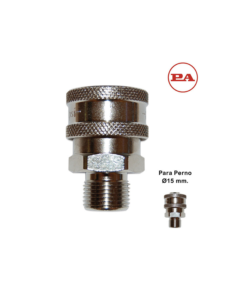 (H) ENCHUFE RÁPIDO BOLAS 3/8"M-P/PERNO Ø15MM.