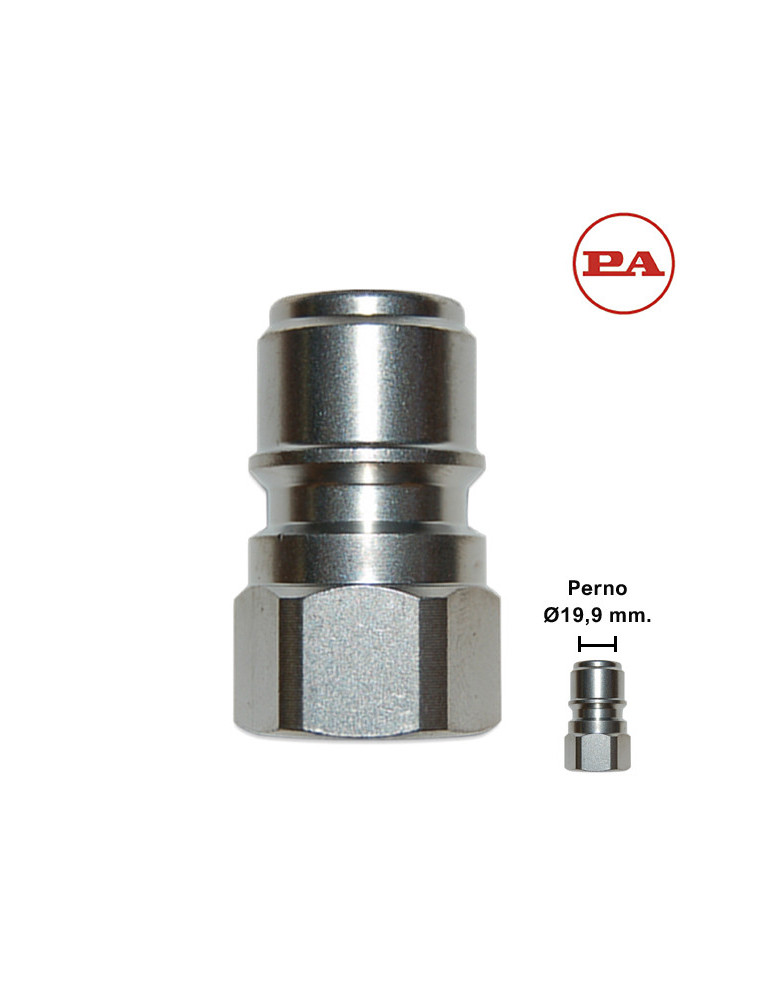 (M) ENCHUFE RÁPIDO BOLAS INOX 1/4"H-PERNO Ø19,9MM.