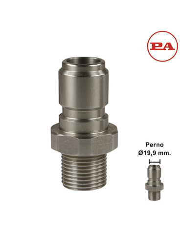 (M) ENCHUFE RÁPIDO BOLAS INOX 1/4"M-PERNO Ø19,9MM.