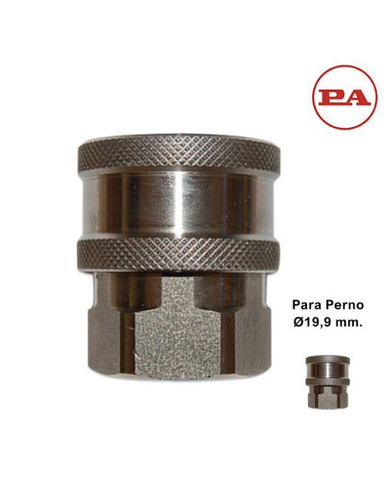 (H) ENCHUFE RÁPIDO BOLAS INOX 1/4"H-P/PERNO Ø19,9MM.