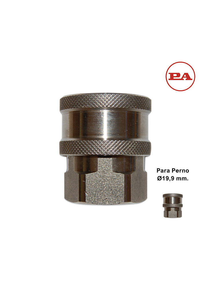 (H) ENCHUFE RÁPIDO BOLAS INOX 3/8"H-P/PERNO Ø19,9MM.
