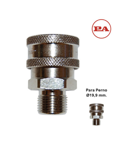 (H) ENCHUFE RÁPIDO BOLAS INOX 1/4"M-P/PERNO Ø19,9MM.