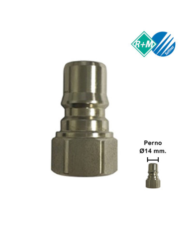 (M) ENCHUFE RÁPIDO BOLAS INOX 316L 1/4"H-PERNO Ø14MM.