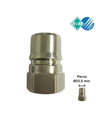 (M) ENCHUFE RÁPIDO BOLAS INOX 316L 1/2"H-PERNO Ø23,5MM.