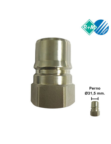 (M) ENCHUFE RÁPIDO BOLAS INOX 316L 3/4"H-PERNO Ø31,5MM.