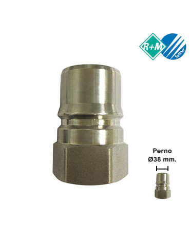 (M) ENCHUFE RÁPIDO BOLAS INOX 316L 1"H-PERNO Ø38MM.