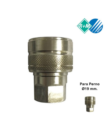 (H) ENCHUFE RÁPIDO BOLAS INOX 3/8"H-P/PERNO Ø19MM.