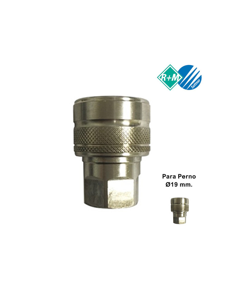 (H) ENCHUFE RÁPIDO BOLAS INOX 3/8"H-P/PERNO Ø19MM.
