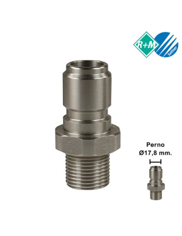(M) ENCHUFE RÁPIDO BOLAS INOX 3/8"M-PERNO Ø17,8MM.