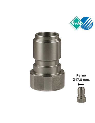 (M) ENCHUFE RÁPIDO BOLAS INOX 1/4"H-PERNO Ø17,8MM.