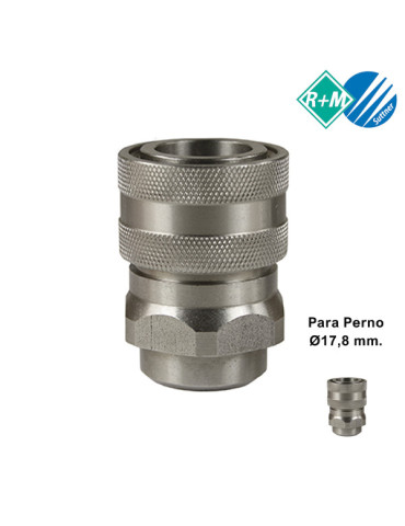 (H) ENCHUFE RÁPIDO BOLAS INOX 1/2"H-P/PERNO Ø17,8MM.