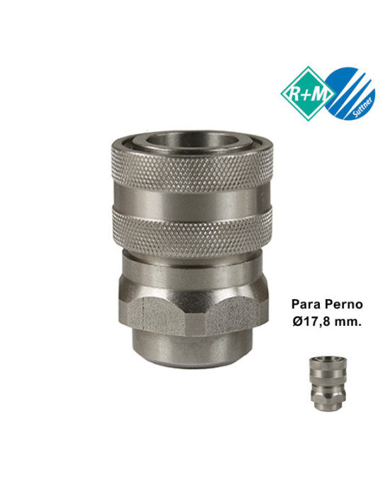 (H) ENCHUFE RÁPIDO BOLAS INOX 1/2"H-P/PERNO Ø17,8MM.