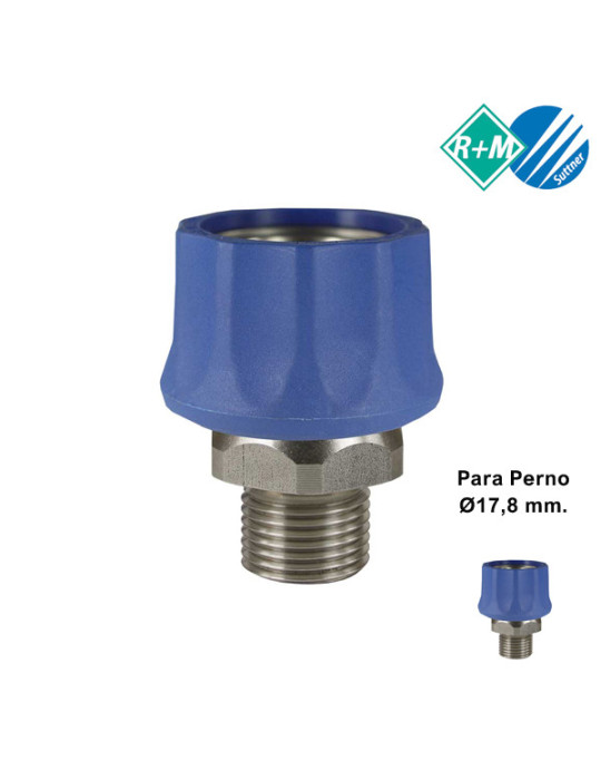 (H) ENCHUFE RÁPIDO BOLAS INOX 1/2"M-P/PERNO Ø17,8MM.