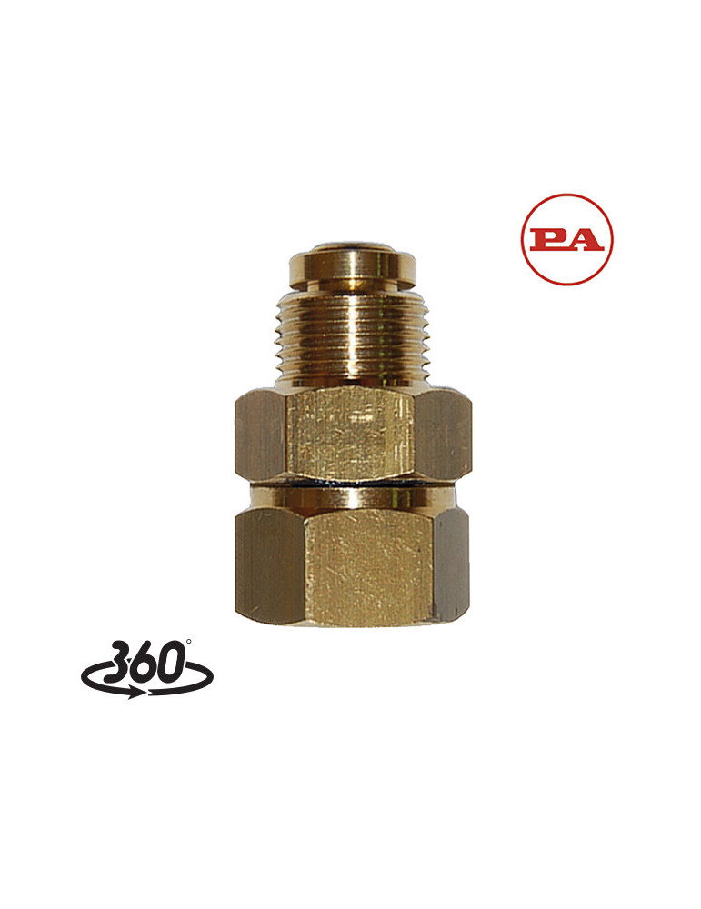 ENLACE GIRATORIO "LR" 3/8"H- 3/8"M LATÓN.