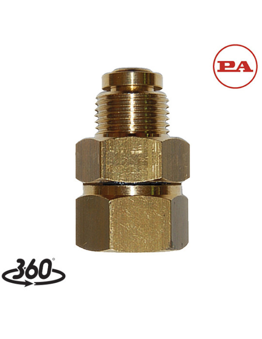 ENLACE GIRATORIO "LR" 3/8"H- 3/8"M LATÓN.