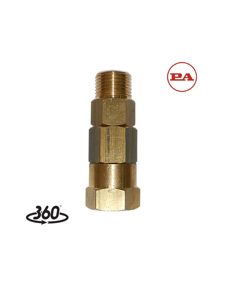 ENLACE GIRATORIO "LR" 3/8"H- 3/8"M LATÓN.