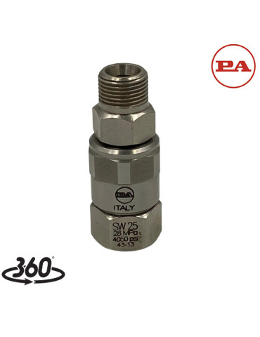 ENLACE GIRATORIO "SW25-E" 1/4"H- 1/4"M INOX.
