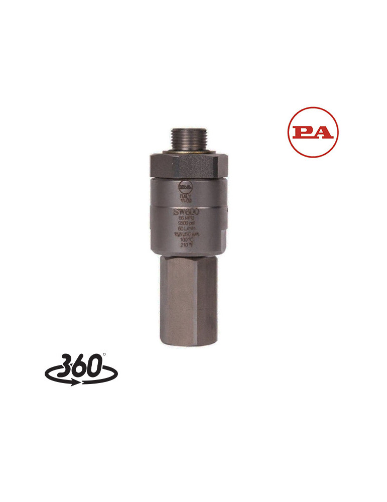 ENLACE GIRATORIO "SW600" 3/8"H- 3/8"M INOX.