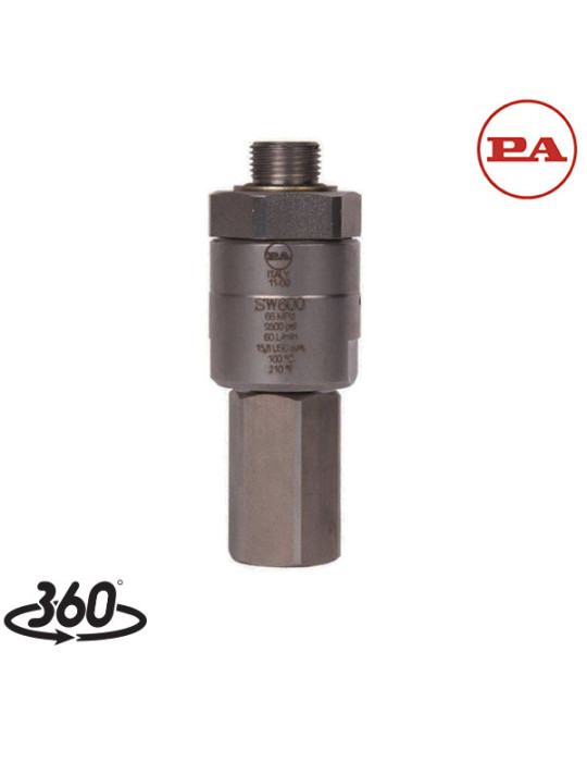 ENLACE GIRATORIO "SW600" 3/8"H- 3/8"M INOX.