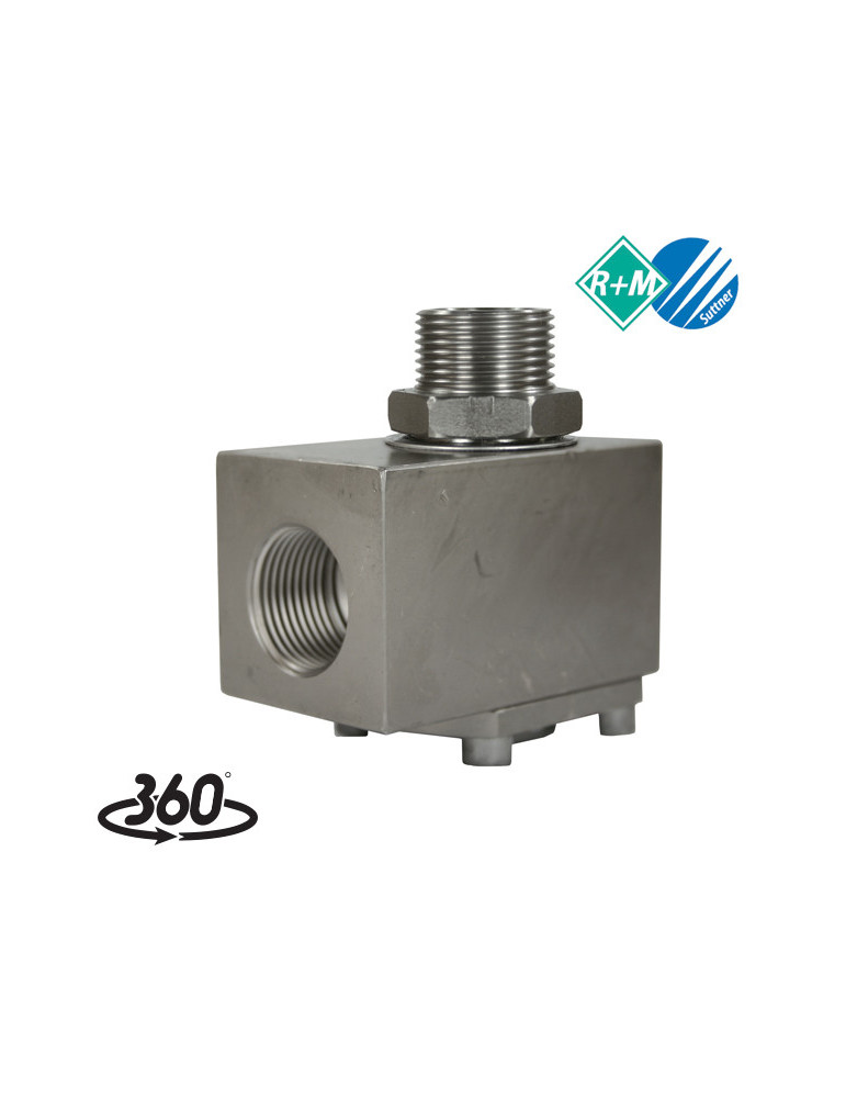 ENLACE GIRATORIO 90°- 1/2"H- 1/2"M LATÓN.