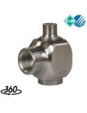 ENLACE GIRATORIO 90°- 1/2"H- 3/8"M INOX.