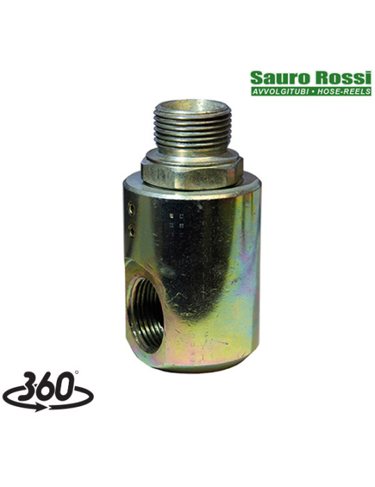 ENLACE GIRATORIO 90°- 1/2"H- 1/2"M ACERO ZN.